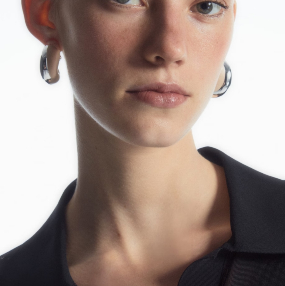 COS oversized sheer polo shirt - Picture 4 of 9